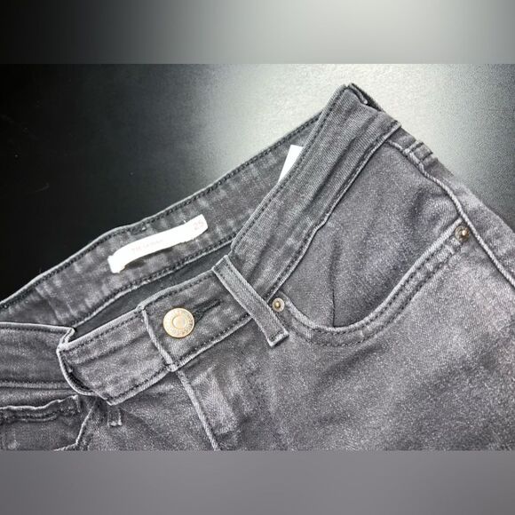 Levi’s Black 711 Skinny Ruffle Women’s Jeans Black/Dark Grey Wash Size 25 EUC - Picture 5 of 10